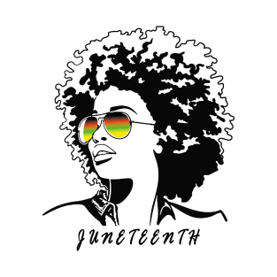 Juneteenth woman icon /white T-Shirt