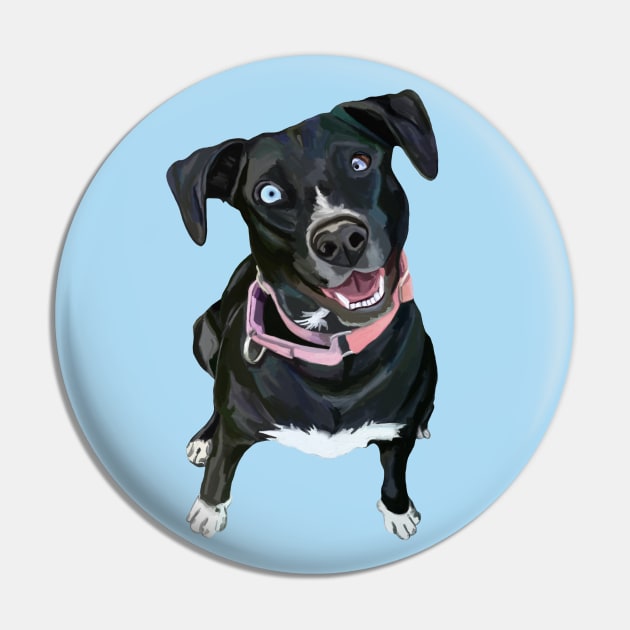 Charismatic Canine Black Labrador Mix Pin by Art by Deborah Camp