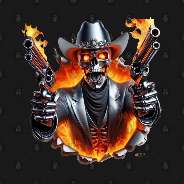 Flaming Skeleton Cowboy by focusln by Darn Doggie Club by focusln