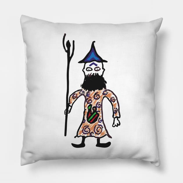 Gandorf The Wizard (Colorized) Pillow by G-Worthy