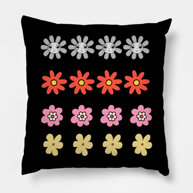 Blooming Flowers Pillow by NomiCrafts