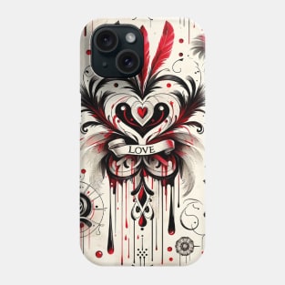 Heartful Harmony Valentine's Day Pattern Art Phone Case