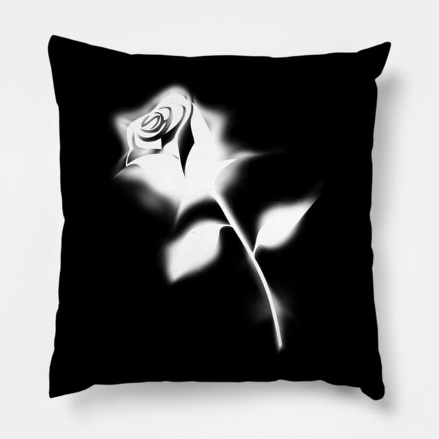 White Rose Gothic Pillow by SpassmitShirts
