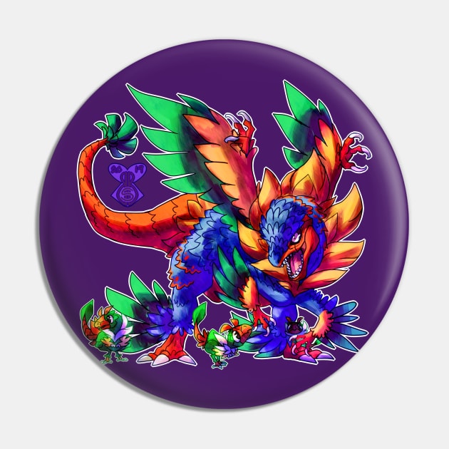 feathered tyrant Pin by BeatBawksStudio