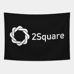 2Square Logo White Tapestry