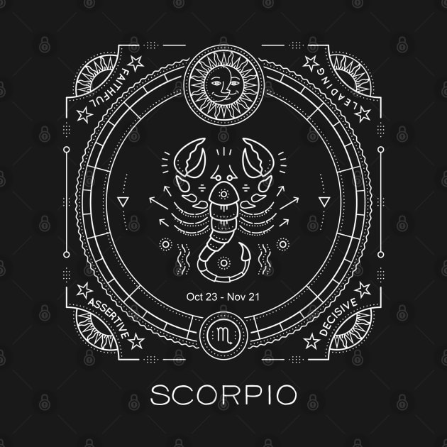 Scorpio Astrological Zodiac Sun Sign Scorpion by Pine Hill Goods