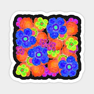 Colored Flowers Magnet