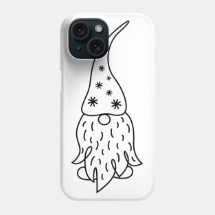 Scandinavian Christmas Gnome line art Phone Case