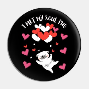 I Met My Soul Pup Valentines Gift For Dog Lovers Pin