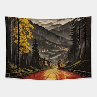 The Black Forest Germany Tourism Vintage Retro Tapestry