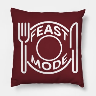 Feast Mode - White Pillow