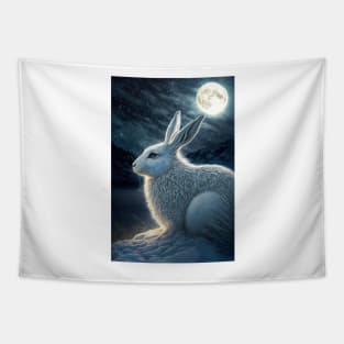 white hare 4 Tapestry