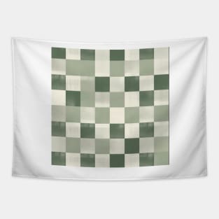 Checkered (sage and sap green) Tapestry