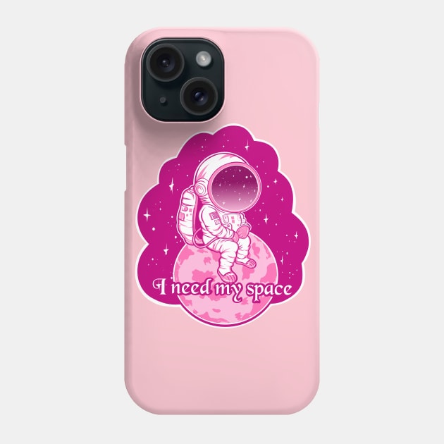 Introvert girl, space girl Phone Case by TimAddisonArt