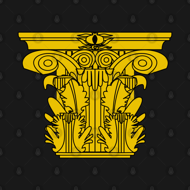 Golden corinthian-grenadian capital by PabloDeChenez