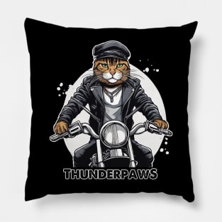 Thunderpaws Biker Cat Pillow