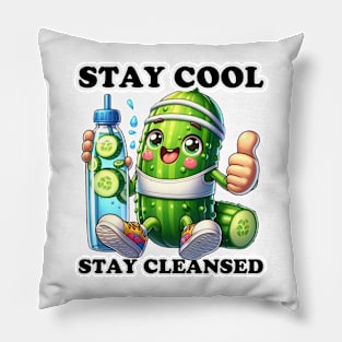 Cucumber Hydration Hero - Stay Cool, Stay Cleansed Shirt Pillow