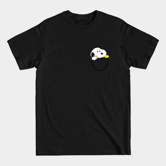 Snoopy and Woodstock inside Pocket Together - Snoopy - T-Shirt