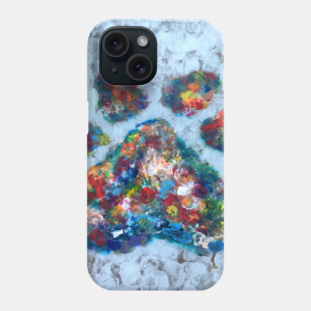 Rainbow Fingerprint Pet Pawprint Phone Case by Art by Deborah Camp