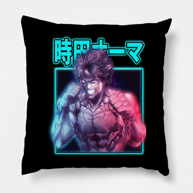 Rai's Unstoppable Fist Kengan Anime Art Tee Pillow by Mckenna Paucek