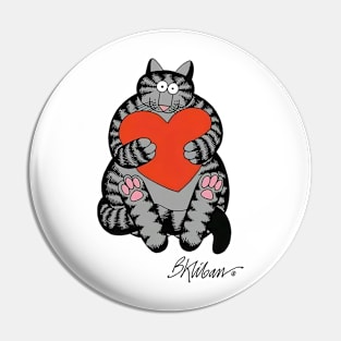 B Kliban Cat  -valentine day Pin