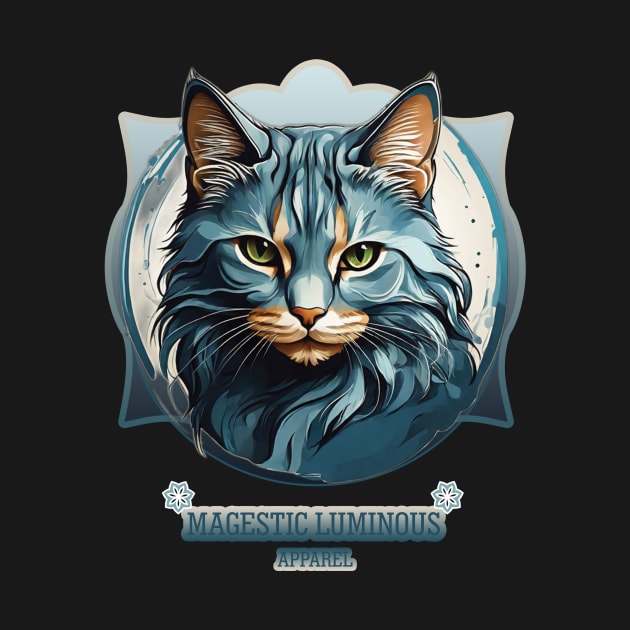 Blue Ice Cat by MagesticLuminous