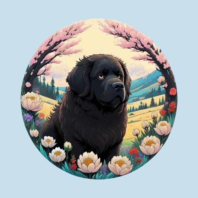 Newfoundland Dog Landscape by Pet And Petal