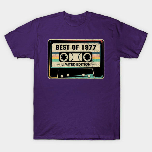 Discover 1977 Old Cassette Tape Birthday - 1977 Birthday - T-Shirt