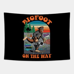 Bigfoot skateboard Tapestry