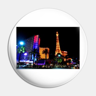 Eiffel Tower Paris and Ballys Hotel Las Vegas America Pin