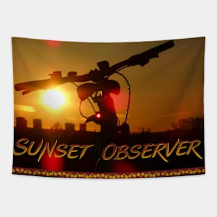 Bicycle Sunset Observer for bicycle lovers Tapestry