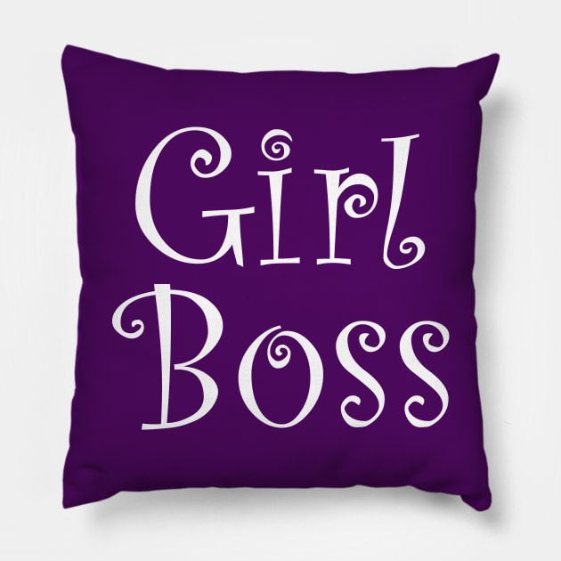 Girl Boss Trendy Design Pillow by funnybones