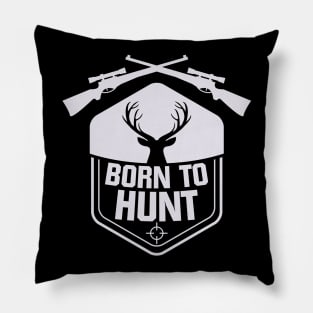 ✪ Born to hunt ✪ vintage hunter badge Pillow