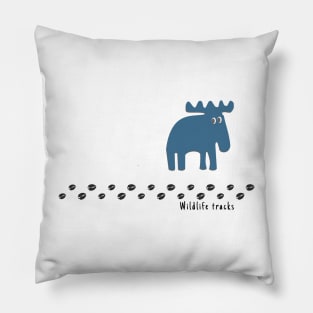 Wildlife tracks - a shy moose Pillow