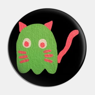 Boo ghost cat halloween Pin