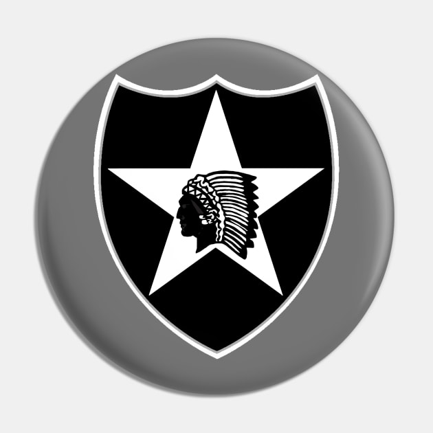 2nd Inf Div BnW Pin by Trent Tides