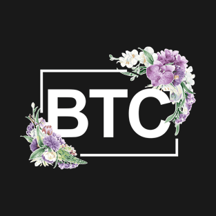 Bitcoin Orchid Border White T-Shirt