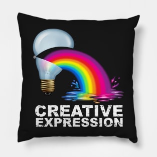 Creative Expression Lightbulb Pillow