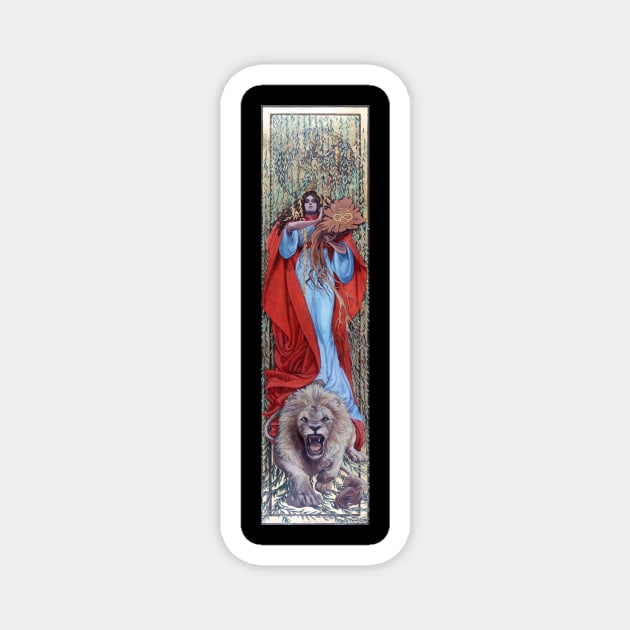 Strength tarot 2 Magnet by RebeccaYanovskaya