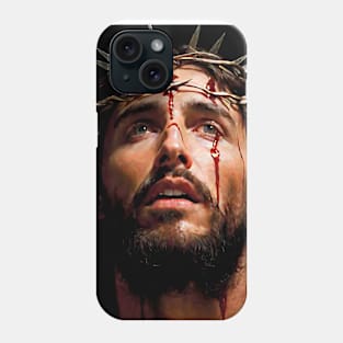 Jesus Christ beyond what we see of his love and his pain Phone Case