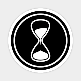 hourglass monocrome Magnet