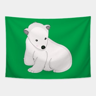 Playful Polar Bear Tapestry