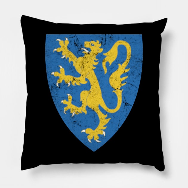 Kingdom of Galicia–Volhynia - Vintage Distressed Style Pillow by DankFutura