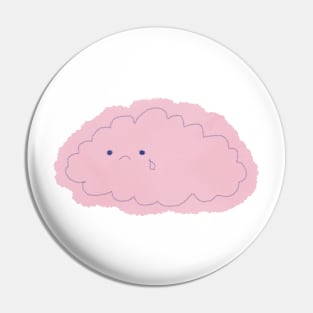 Sad Pink Cloud Pin