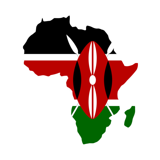 Kenyan Flag Kenya Flag Africa Map By Teezerland