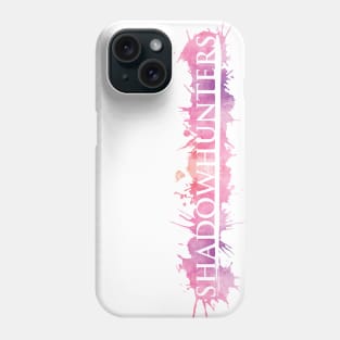 Shadowhunters logo / The Mortal Instruments - voids and outline splashes (pink watercolour) - Clary, Alec, Jace, Izzy, Magnus - Malec - Parabatai Phone Case