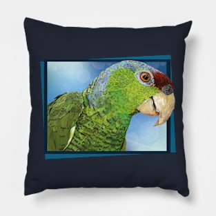 lilac-crowned parrot Pillow