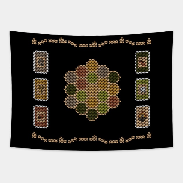 Ugly Catan Sweater Tapestry by graffd02