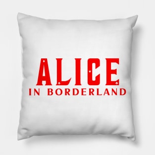 Alice in borderland title red Pillow