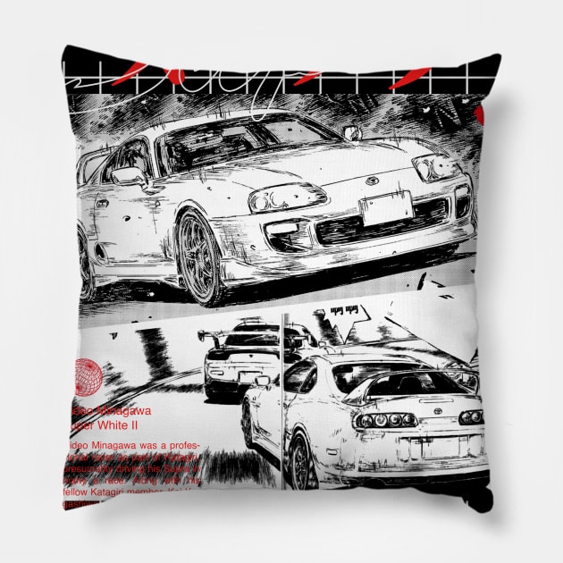 Supra Initial D Pillow by mrcatguys